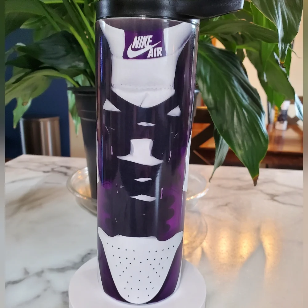 Purple NIKE Shoe  20oz Tumbler with duo lids 🎉sale